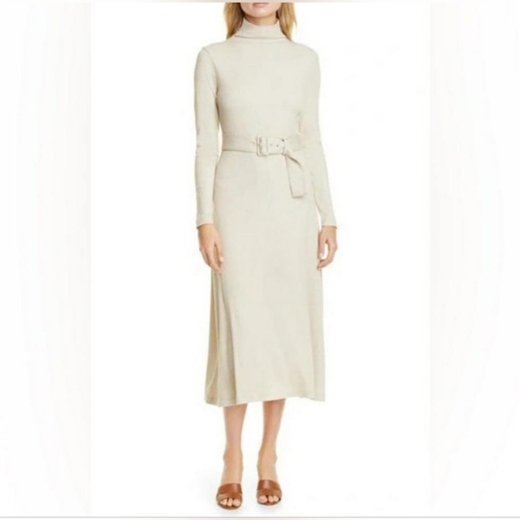 Beige turtleneck Club Monaco sweater dress - Picture 2 of 7